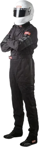 Vista 12 de RaceQuip® 110005RQP 110 Series Traje de conducción de 1 pieza - SFI 3.2A/1 - Negro - Grande