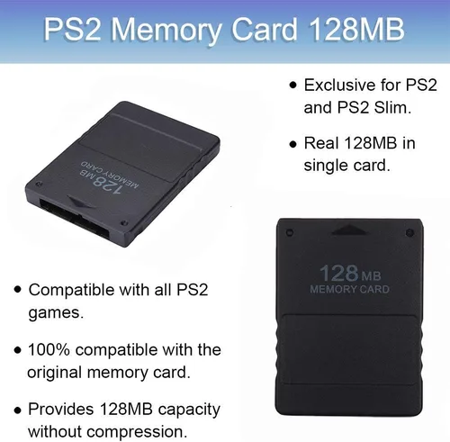 Vista 4 de Playstation 2 PS2 - Tarjeta de memoria de 128 MB
