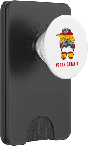 Vista 8 de Gran Canaria Spanish Lady Spain Flag PopSockets Adhesive PopGrip