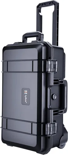 Lykus HC-5120 Funda rígida impermeable con ruedas y espuma personalizable, Tamaño interior 20.3x11.3x7.3 pulgadas, Adecuada para cámara, lente,