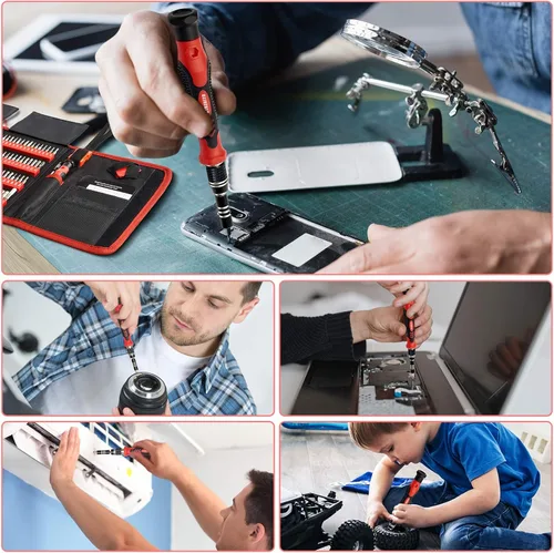 Vista 2 de STREBITO Juego de destornilladores de precisión de 142 piezas + correa de muñeca antiestática, kit de herramientas de reparación electrónica