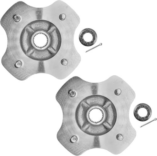 Vista 6 de Caltric Buje de rueda de 2 ejes traseros con tuerca compatible con Honda Rancher 420 4X4 TRX420FE TRX420FM TRX420TE TRX420TM TRX420FP 2007-2013