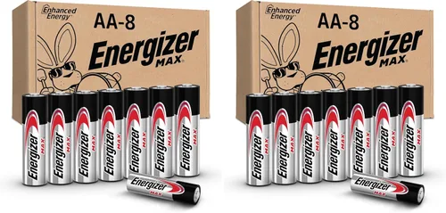 Energizer MAX Pilas AA, pilas alcalinas doble A, 8 unidades (paquete de 2)