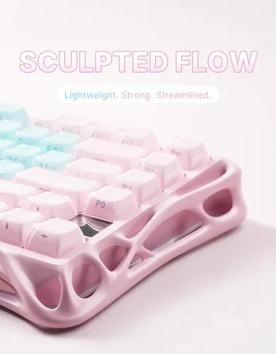 Vista 4 de GravaStar Mercury K1 Lite 75% Gaming Keyboard, 2.4GHz/BT/Wired Tri-Mode Wireless Keyboard, Gasket Hot Swappable Mechanical Keyboard, Pre-lubed