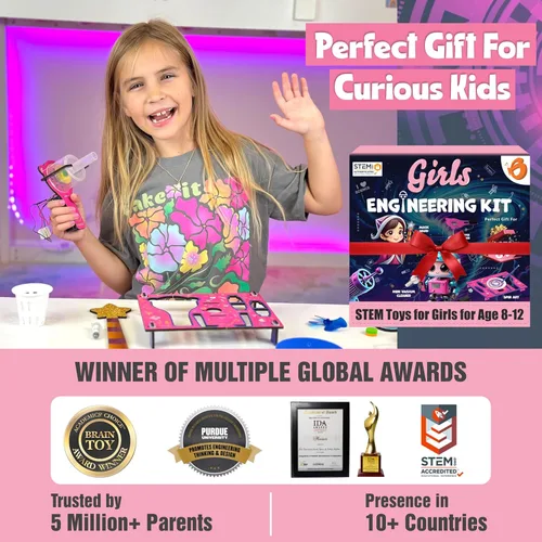 Vista 5 de Butterfly EduFields Más de 100 proyectos STEM Mini kit de ingeniería para niñas de 8, 10, 12 y 15 años Los mejores experimentos científicos