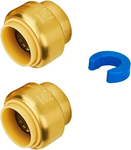 Vista 12 de SUNGATOR Tapa de extremo PEX de 1 pulgada, empuje para conectar, accesorios de plomería de latón sin plomo para cobre, CPVC, clip de desconexión