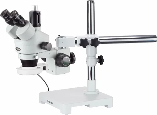 Vista 13 de AmScope SM-3T microscopio estéreo trinocular profesional con zoom estereoscópico SM-3T con control simultáneo de enfoque, oculares WH10x, aumento