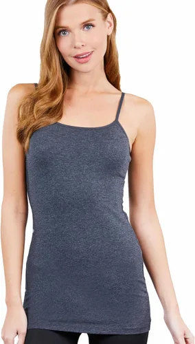 Vista 2 de ShezPretty - Camiseta sin mangas básica para mujer con tirantes tipo espagueti ajustables, 4