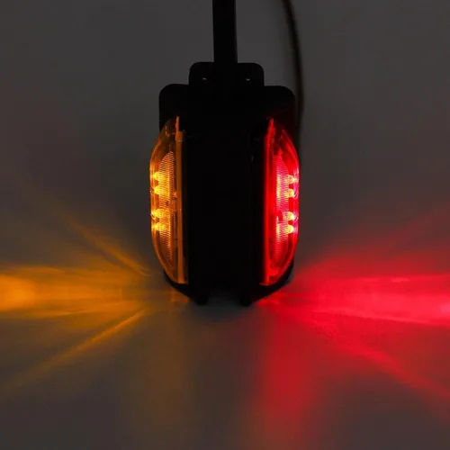 Vista 4 de Partsam 2 x 4 LED de liquidación de remolque Fender luces ámbar delantero rojo trasero 4 diodos RH/LH