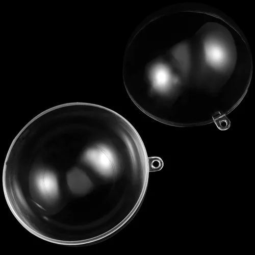Vista 3 de HAKZEON Paquete de 48 globos colgantes de 3.14 pulgadas, bola decorativa transparente de 3.150 in, bolas de plástico transparente rellenables