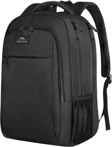 Vista 20 de MATEIN - Mochila de viaje para laptop, mochila empresarial antirrobo, delgada, resistente, puerto de carga USB, impermeable, para universidad o Gris