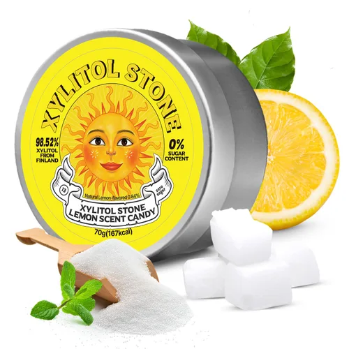 Vista 10 de Xylitol Stone Caramelos sin azúcar - Veganos y compatibles con dieta cetogénica, caramelos duros únicos sin azúcar - Dulces con 100% sabor natural