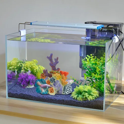 Vista 3 de 2 plantas de acuario, coral artificial, decoración de arrecifes de coral para paisaje de peceras