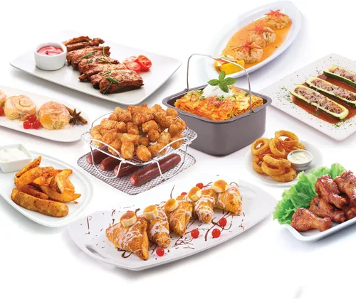 Vista 3 de NUWAVE Brio - Freidora de aire digital de 3 cuartos de galón, controles digitales de un solo toque, 6 ajustes preestablecidos fáciles, control