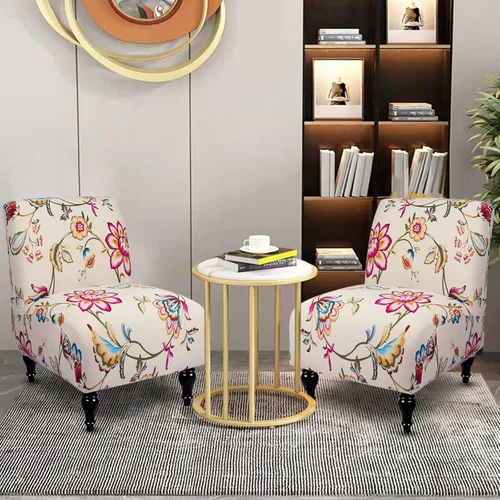 Vista 5 de Liykimt Funda de Silla de Acento Sin Brazos, Funda de Silla Deslizante de Tela Elástica de Spandex Extraíble para Sillas Sin Brazos, Protector