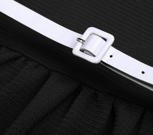 Vista 6 de GRACE KARIN Vestidos retro sin mangas con estampado floral y cinturón para niñas