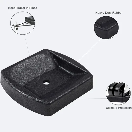 Vista 4 de LEORAY Jack Wheel Chock, Muelle de rueda de goma reforzada para caravanas y remolques (rueda doble)