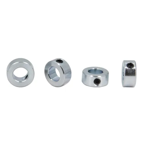 Vista 6 de Collar de eje de orificio de 5/8 pulgadas con zinc chapado en acero sólido, juego de collares de eje de tornillo para maquinaria y uso industrial, 4