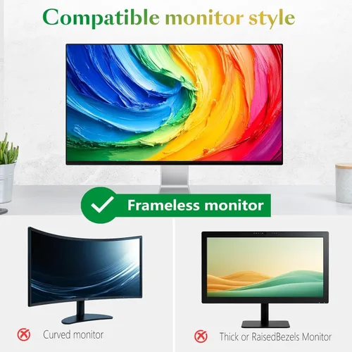 Vista 8 de Filtro de pantalla de privacidad magnético de 32 pulgadas para monitor de pantalla ancha de 16:9 de escritorio de PC, protector de ojos antiespía