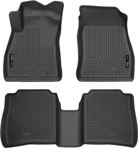 Husky Liners Weatherbeater Alfombrillas para el suelo | Compatible con Nissan Sentra 2014-2019 | Delantero y 2da Fila, 3 piezas Negro - 95631