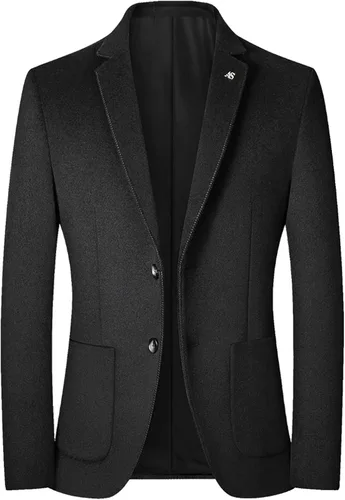 Chaqueta casual para hombre chaqueta ligera con solapa con muescas 2 botones ajuste delgado con bolsillos para negocios