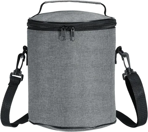 Vista 8 de PATIKIL Bolsa de almuerzo aislada de 6.9 x 10.6 pulgadas con correa para el hombro, tarro de alimentos aislado impermeable bolsa de almuerzo