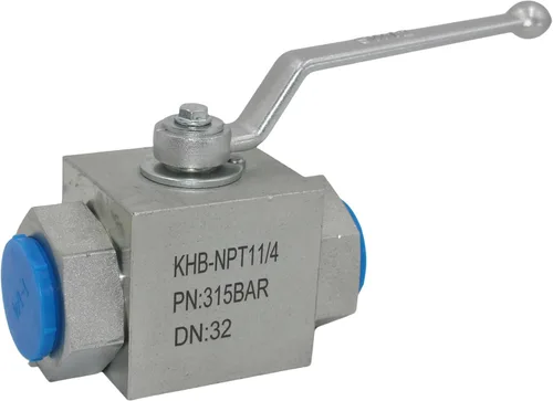 Válvula hidráulica de alta presión KHB 1-1/4'' NPT, de cierre de 2 vías, válvula de bola hidráulica 4650 PSI