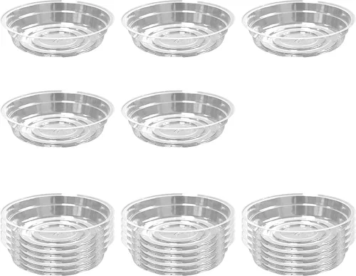 TRUEDAYS Paquete de 5 platillos transparentes de 6 pulgadas, bandeja para macetas, excelente para plantas de interior y exterior