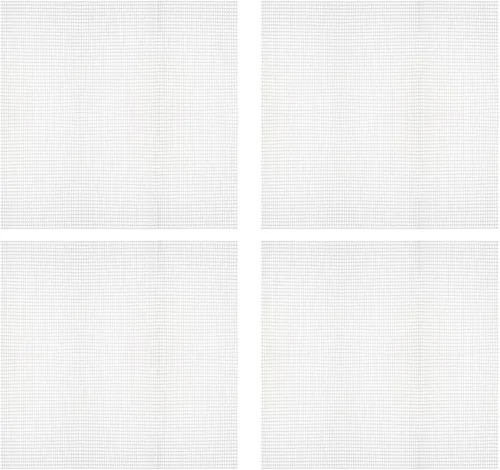 MECCANIXITY Hoja de lona de malla de plástico de 15 x 14 pulgadas, rectángulo de lona blanca en blanco, agujero de 0.157 in para bordar, malla de