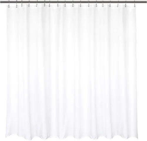 Vista 10 de Barossa Design Cortina de ducha de tela impermeable o forro de microfibra de 72 pulgadas de ancho x 80 pulgadas de alto, extra larga, calidad