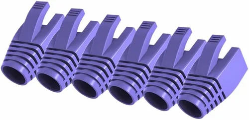 Vista 12 de 50 fundas de alivio de tensión Cat7 Cat7A Cat8, RJ45, cubierta de conector de red modular, tapa de conector de cable, color negro