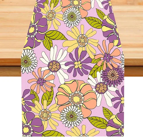 Vista 61 de Camino de mesa con estampado de piel de vaca, lino y algodón, rústico, estilo occidental, color negro, marrón, piel de vaca, para decoración