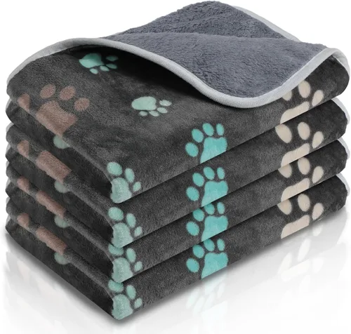 Vista 12 de Reginary 4 mantas impermeables de conejillo de indias lavables de forro polar para animales pequeños, almohadillas de entrenamiento reutilizables