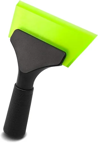 Vista 2 de FOSHIO Escobilla Pequeña con Hoja de Goma Verde de 5 Pulgadas Mini Limpiaparabrisas Herramientas de Tintado de Ventanas para Limpiador de Ventanas