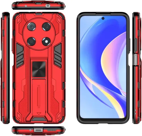 Vista 6 de Pzwoxukhov Funda para Huawei Nova Y90 CTR-LX2 / Enjoy 50 Pro CTR-AL00, funda protectora con función de atracción magnética, color negro