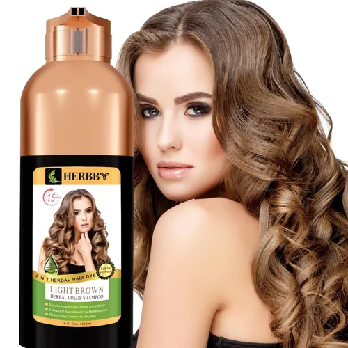 Vista 12 de HERBBY Champú con color para cabello gris para cobertura y transformación del color con 9 extractos herbales – De larga duración (6-8 semanas)