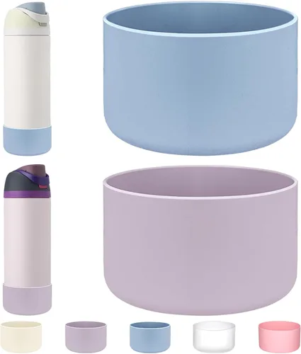 Vista 66 de WK IEASON 2 fundas de silicona para botella de agua Owala, base protectora para botella de agua Owala FreeSip Twist y Flip Flask accesorios para 3D