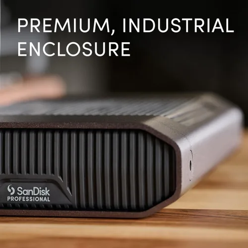 Vista 4 de SanDisk Professional Disco duro externo de escritorio G-Drive de 26 TB de clase empresarial – 7200 RPM Ultrastar HDD en el interior, USB-C (10Gbps)