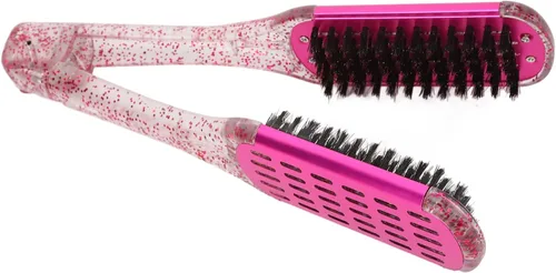 Vista 9 de Cepillo de doble cara para alisar el cabello, diseño innovador, alisado eficiente, suave con el cabello, secado rápido, funcionalidad versátil