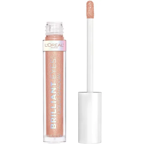 Vista 17 de L'Oreal Paris Brilliant Eyes - Sombra de ojos líquida con destello, brillo duradero de larga duración, resistente a pliegues, a prueba