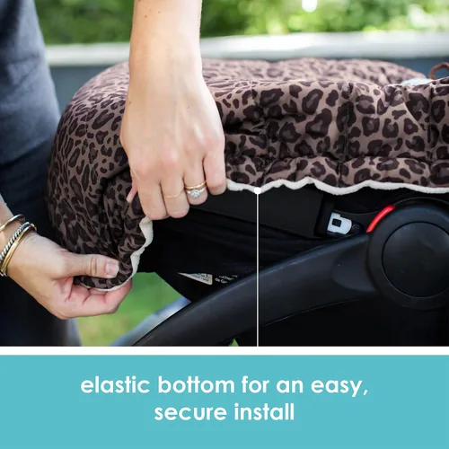 Vista 3 de JJ Cole Funda de asiento de automóvil para bebé de invierno, funda de asiento de automóvil de invierno para asiento de bebé o carriola, fundas