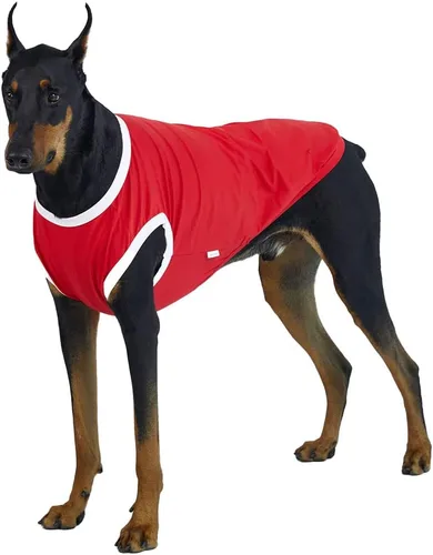 Vista 11 de Camiseta sin mangas para perro, camisas de algodón para perros, camisetas sin mangas, suave, transpirable, fresca para perro, ropa para mascotas