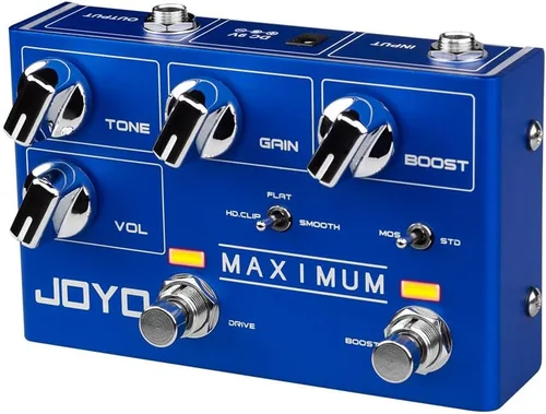 Vista 10 de JOYO Pedal de Overdrive Serie R Pedal OD Tono de Compresión Rock con Ganancia COMP para Efecto de Guitarra Eléctrica (ZIP AMP R-04)