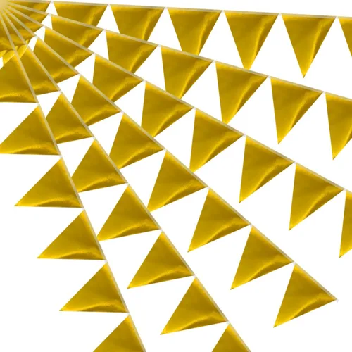 Vista 12 de Banderín de camuflaje de 49 pies, banderas triangulares de camuflaje del ejército para decoraciones de fiesta de cumpleaños