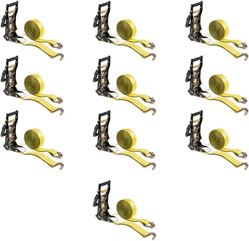 Vista 26 de Mytee Products Correas de amarre de trinquete con gancho de alambre, correa de trinquete de 2 pulgadas x 27 pies 10,000 libras de resistencia a