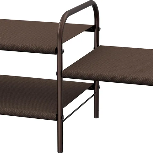 Vista 6 de Simple Houseware - Organizador de almacenamiento para zapatero de 2 niveles, color bronce