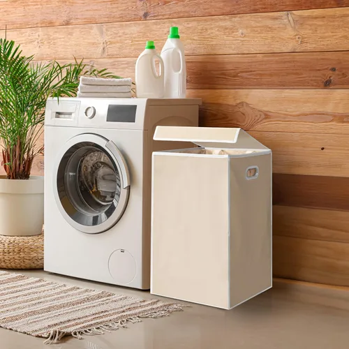 Vista 2 de Cesto sencillo para la ropa sucia con tapa.