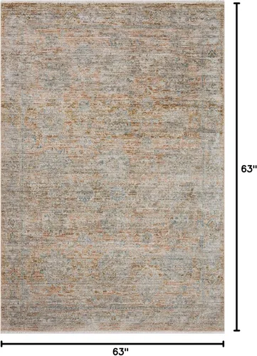 Vista 190 de Loloi Jean Stoffer Katherine Collection KES-02 Ocean/Coral 2'-7'' x 10'-0'', .25" Pile Height, Runner Rug