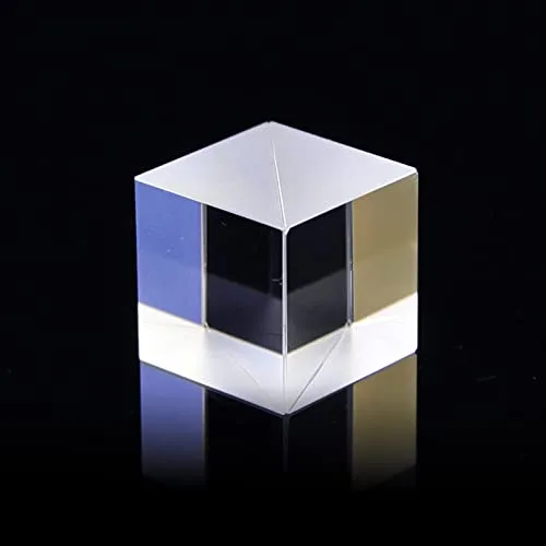 Vista 4 de JINGLIANG Prisma de cubo divisor de haz, vidrio óptico K9, para instrumento óptico de precisión, cubo semi-reflectante y semitransparente, relación