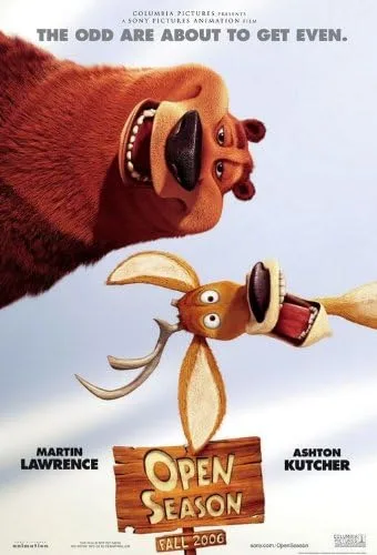 Open Season - 27"x40" D/S Original Movie Poster One Sheet Ashton Kutcher and Martin Lawrence 2006